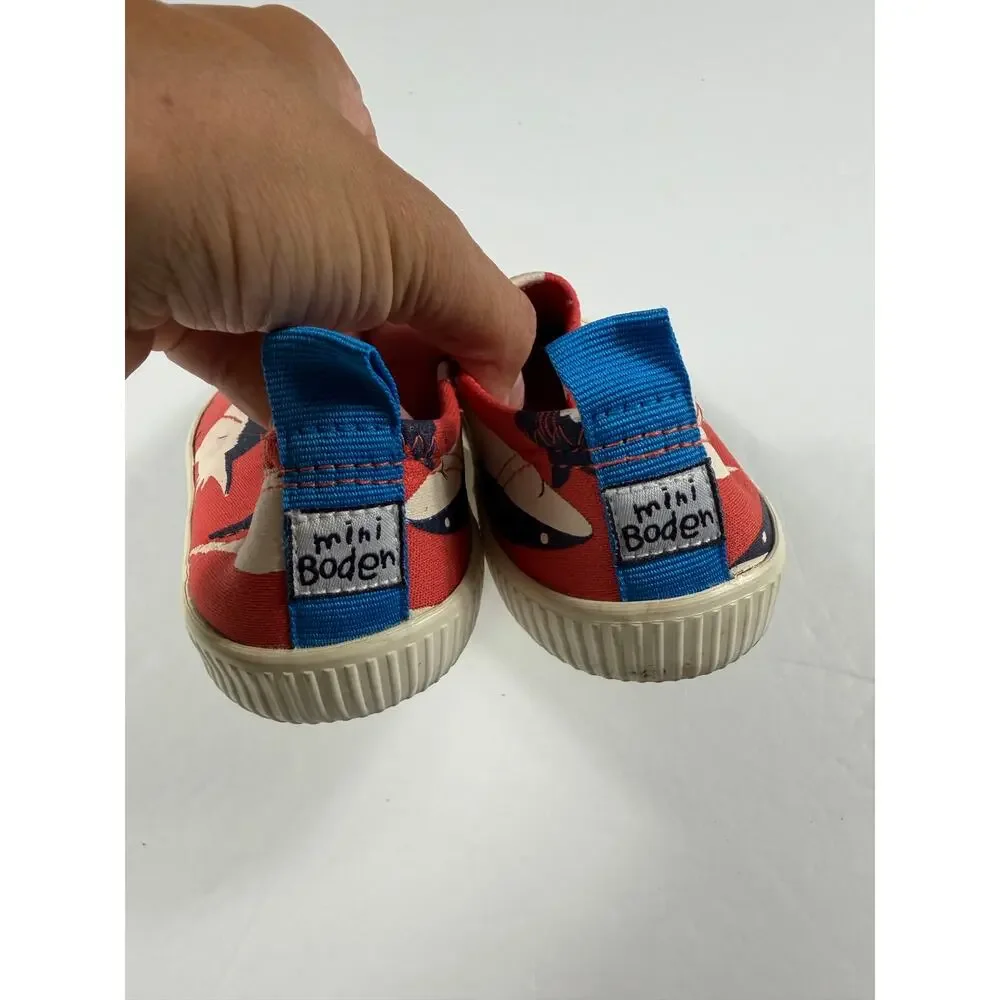 Mini Boden Shark Water Sand Slip-On Sneakers Red Size US 12 / EU 30